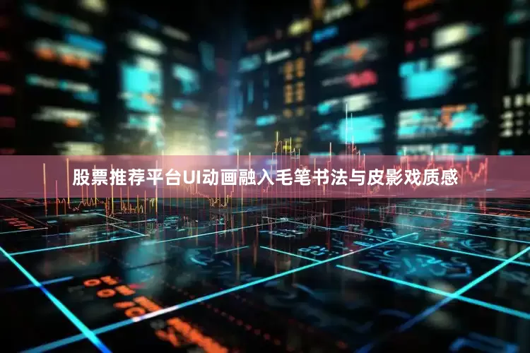 股票推荐平台UI动画融入毛笔书法与皮影戏质感